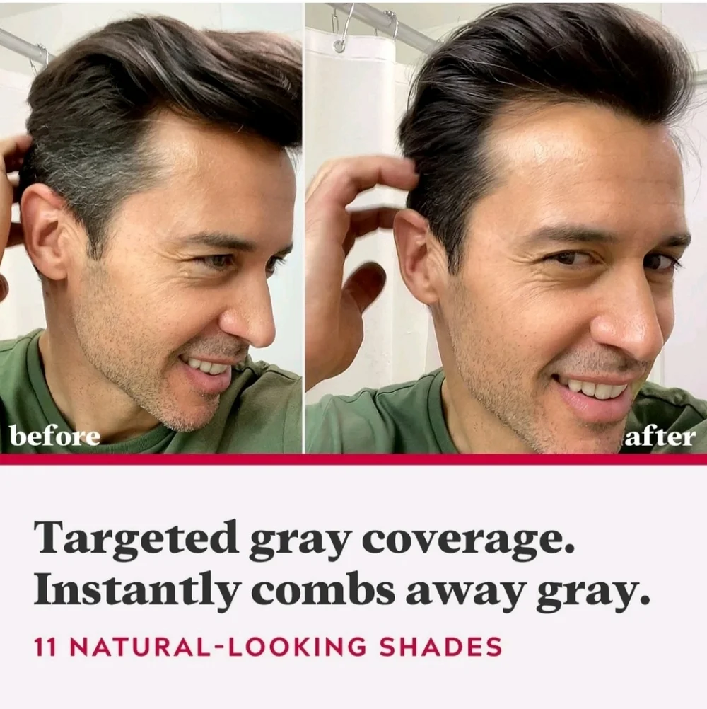 Just For Men Easy Comb-in Color Permanent Hair Dye Gray Coverage Dark Brown A-45